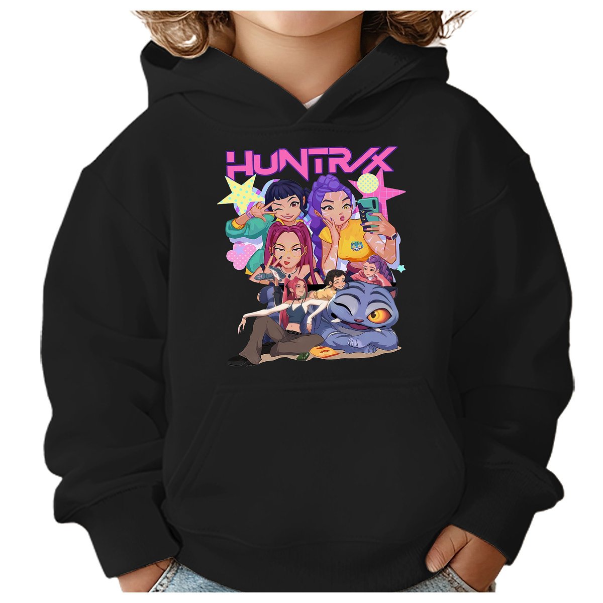 BLUZA DZIECIĘCA KPOP DEMON HUNTERS HUNTRIX 146-152 Z KAPTUREM BAWEŁNIANA