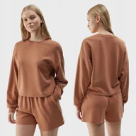 Spodnie sportowe damskie - KOMPLET DRESOWY DAMSKI 4F ZESTAW SPODENKI BLUZA SS24 - miniaturka - grafika 1