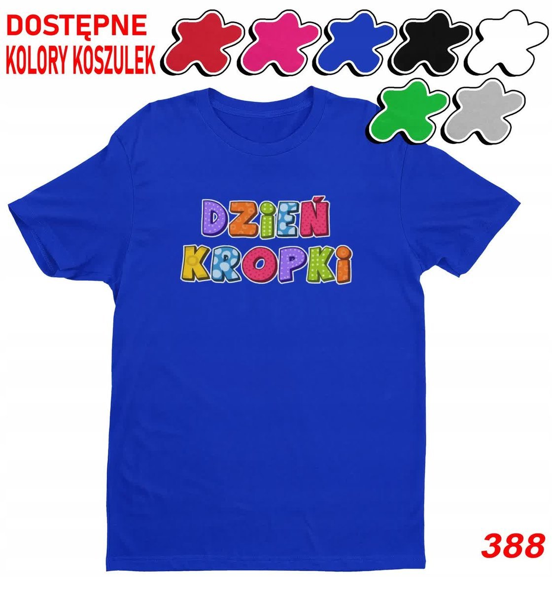 Dziecięca Koszulka Z Nadrukiem Kropki Duży Wybór -L 146-152