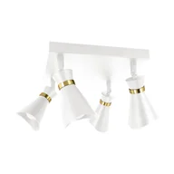 Lampy sufitowe - Lampa sufitowa LORETA E14 4D BIAŁY/ ZŁOTY Aluminium, tworzywo sztuczne - miniaturka - grafika 1