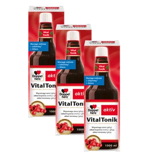 3x Doppelherz® aktiv Vital Tonik, Płyn 3x1000ml ZESTAW - Serce i układ krążenia - miniaturka - grafika 1