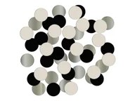 Dekoracje sali - Konfetti złote, beżowe i czarne Kółka - 14 g - miniaturka - grafika 1