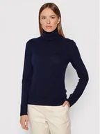 Swetry damskie - United Colors Of Benetton Golf 1002D2348 Granatowy Regular Fit - miniaturka - grafika 1