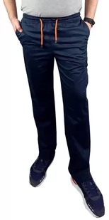 Spodnie medyczne męskie SLIM elastyczne granatowe 3XL - Odzież medyczna - miniaturka - grafika 1