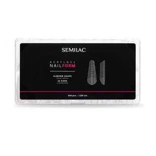 Semilac Acrylgel Nail Form, górne formy do akrylożelu w kształcie migdału, 120szt. - Akcesoria do paznokci - miniaturka - grafika 1