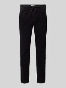 Spodnie sztruksowe o kroju tapered fit z elastycznym pasem model ‘LINUS’ - Spodnie męskie - miniaturka - grafika 1
