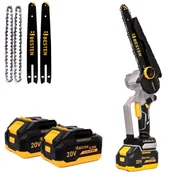 Piły elektryczne - BESTEN BE-2894 Piła łańcuchowa akumulatorowa 8" – bezszczotkowa, zestaw XXL 2x akumulator 2.0Ah - miniaturka - grafika 1