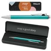 Długopisy - Długopis Snap pudełku metal prezent K10 Turquoise metalowe pudełko PELIKAN - miniaturka - grafika 1