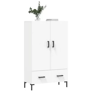 Wysoka szafka, biała, 69,5x31x115 cm, materiał drewnopochodny Lumarko! - Szafki do salonu - miniaturka - grafika 2