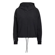 Bluzy damskie - adidas Bluza damska W Fi Wv JKT, czarny, XXS - miniaturka - grafika 1