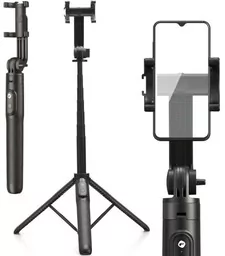 Forcell Uchwyt, kijek, statyw F-GRIP S150XL Bluetooth Selfie Stick, Tripod, czarny - Selfie stick - miniaturka - grafika 1