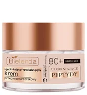 Kremy do twarzy - Bielenda Ujędrniające Peptydy Ujędrniająco-rewitalizujący krem przeciwzmarszczkowy 80+ dzień/noc 50m - miniaturka - grafika 1