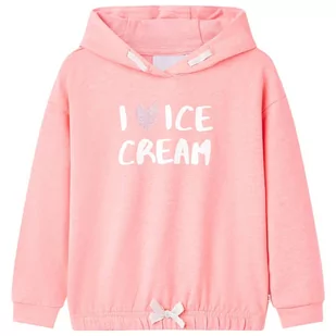 Bluza dziecięca z kapturem, jasnoróżowa, 104 - Bluzy dla dziewczynek - miniaturka - grafika 1