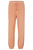 Spodenki męskie - HUGO Dorez męskie spodnie do biegania z bawełny Terry z naszywką z logo, Open Orange899, S - miniaturka - grafika 1