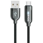 Kable USB - BWOO Kabel USB Micro USB BWOO X131V 1m Czarny GSM113485 - miniaturka - grafika 1