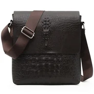 Torby podróżne - Torba Męska Skórzana Na Ramię deForde Brązowa Wygodna Do Pracy Biznesowa OS - miniaturka - grafika 1