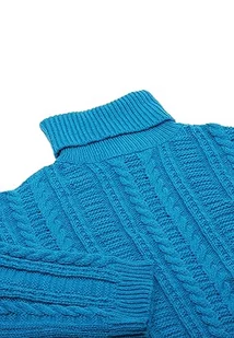 myMo Damski sweter z golfem, modny sweter turkusowy XS/S - Swetry damskie - miniaturka - grafika 1