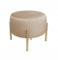 Pufy i podnóżki - Pufa Ola Loft ławka podnóżek metal złota MG06 - miniaturka - grafika 1