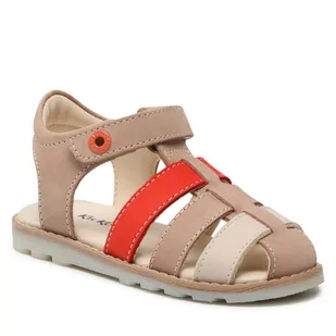 Kickers Sandały Nonosti 895190-10 S Beige Rouge 113 - Sandały damskie - miniaturka - grafika 1