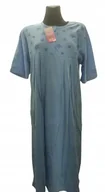Piżamy damskie - DAMSKA KOSZULA NOCNA NIEBIESKA KRÓTKI RĘKAW XXL - miniaturka - grafika 1