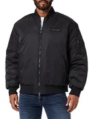 Kurtki męskie - Armani Exchange Męska kurtka limitowana We Beat As One Nylon Bomber Shell Jacket, czarny, M - miniaturka - grafika 1