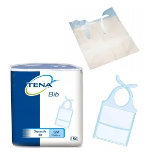 Jednorazowy śliniak dla dorosłych 37cm x 46cm TENA Bibs 150 sztuk - Higiena osób starszych i niepełnosprawnych - miniaturka - grafika 1
