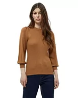 Swetry damskie - Peppercorn Damski sweter Gabrina z rękawem 3/4, brązowy tytoń, XXL - miniaturka - grafika 1