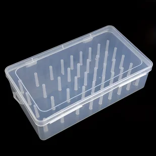 1 szt. 42-komorowy organizer na nici do szycia, wytrzymałe plastikowe pudełko do przechowywania szpul grubych i cienkich, przezroczysty pojemnik do - Inne - miniaturka - grafika 1