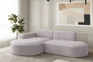 Narożniki - Sofa w kształcie L narożnik MODENA tkanina Ascot różowy lewy - miniaturka - grafika 1