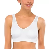 Biustonosze - Schiesser Damski biustonosz bezszwowy, lekki, sportowy, biały, 3XL - miniaturka - grafika 1