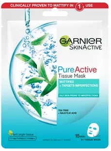 Garnier SkinActive PureActive Tissue Mask - Maseczki do twarzy - miniaturka - grafika 1