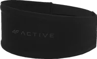 Ozdoby do włosów - Treningowa opaska na głowę 4F do biegania, na rower czarny S/M - miniaturka - grafika 1