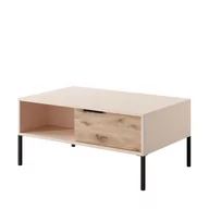 Ławy i stoliki kawowe - Ława 2S Rave Laski Meble Czarny Mat / Dąb Artisan - miniaturka - grafika 1