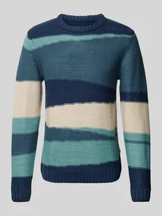 Sweter z dzianiny z fakturowanym wzorem - Swetry męskie - miniaturka - grafika 1