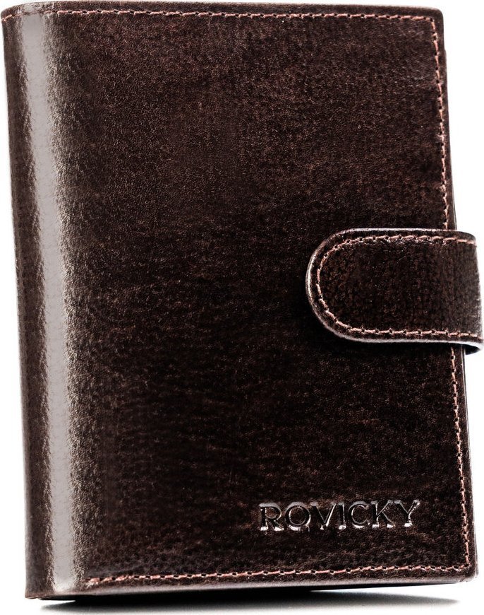 Rovicky Duży portfel męski ze skóry naturalnej w orientacji pionowej - Rovicky NoSize