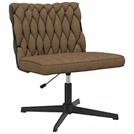 Fotele i krzesła biurowe - Elior Fotel do biurka glamour taupe E7-N82 - miniaturka - grafika 1