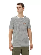 Paski - Koton Men College T-Shirt Embroidered Crew Neck Short Sleeve, Zielony pasek (7s6), L - miniaturka - grafika 1