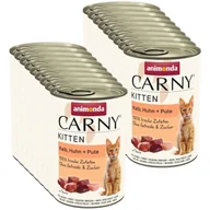 Mokra karma dla kotów - ANIMONDA Cat Carny Kitten smak: cielęcina, kurczak i indyk 18x400g - miniaturka - grafika 1