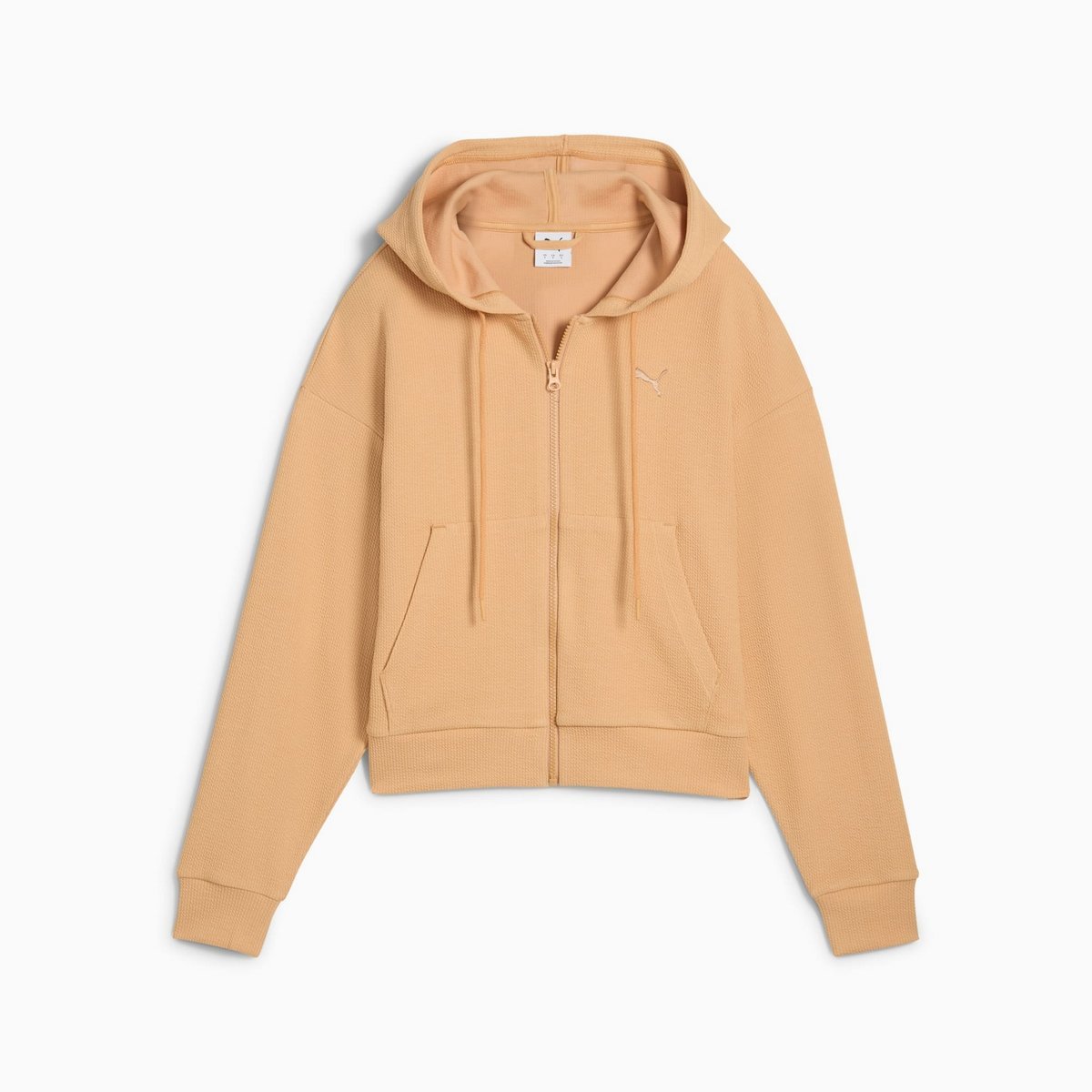 Bluza z kapturem damska Puma HER COMFORT CROP FULL-ZIP beżowa 68505663 r XL