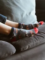 Skarpetki damskie - Stopki 116-013 Jeans (Rozmiar 35/37) - miniaturka - grafika 1