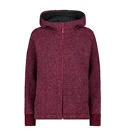 Kurtki damskie - CMP Wooltech damska kurtka z kapturem na stałe, Cherry Mel., 44 - miniaturka - grafika 1