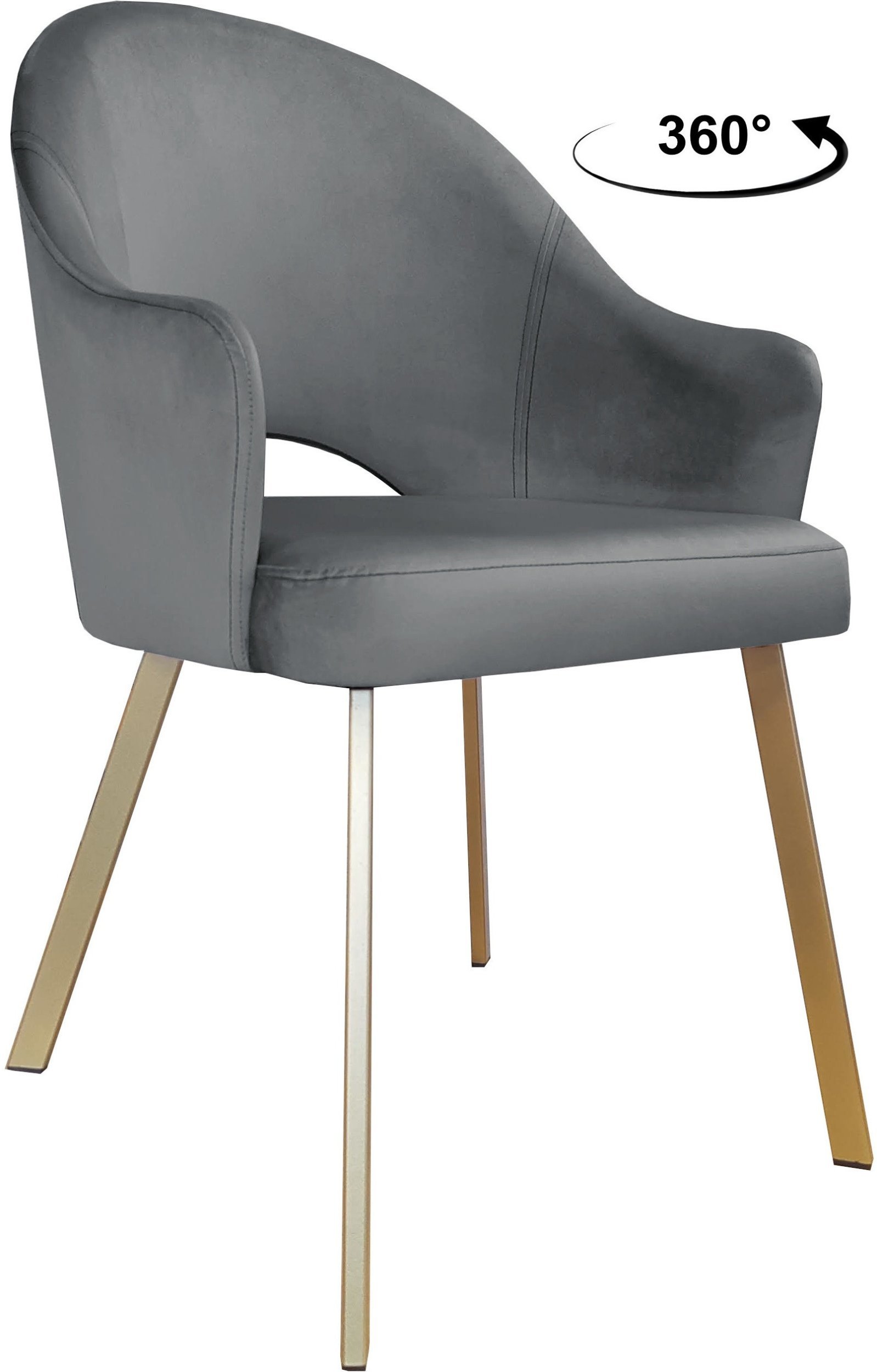 Krzesło obrotowe Velvet podstawa Profil złota BL14