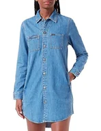 Koszulki i topy damskie - Lee Damska koszulka Unionall Casual Dress, niebieski, M - miniaturka - grafika 1