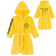 Szlafroki dla dzieci - Cool Club, Szlafrok chłopięcy z kapturem, żółty, Pokemon - miniaturka - grafika 1