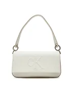 Torebki damskie - Calvin Klein Torebka Sculpted Flap Shoulder Pouch LV04K3148G Biały - miniaturka - grafika 1