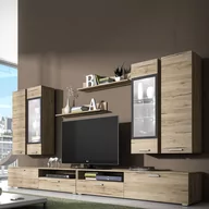 Inne meble do salonu - Meblościanka 220E2210 TYP-10 Sarah Helvetia Wieruszów Dąb San Remo Hell, Antracyt Ramki, Dąb San Remo Jasny - miniaturka - grafika 1