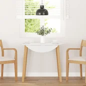 Stoły - vidaXL Stół jadalny Naturalne drewno lite Guma - miniaturka - grafika 1