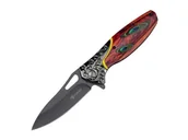 Noże - Nóż składany myśliwski zdobiony 20cm Foxter - miniaturka - grafika 1