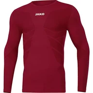 Koszulki sportowe męskie - Jako Comfort 2.0 Longsleeve, męskie czerwone wino, L - miniaturka - grafika 1