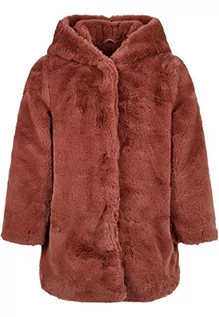 Kurtki i płaszcze dla chłopców - Urban Classics Dziewczęca kurtka z kapturem Teddy Coat, ciemnoróża, 134/140 cm - grafika 1